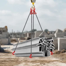 Lifting Chain Sling SWL 5 tonne Sling W/ 8 Hooks&Safety Clip 4leg x 8mm x 2.5mts