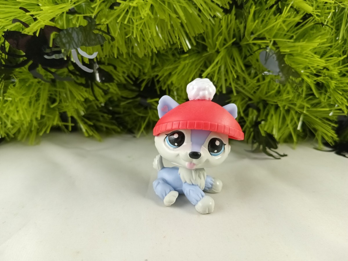 Littlest Pet Shop Gen Series #107 Light Blue Cream Husky Dog Blue Eyes