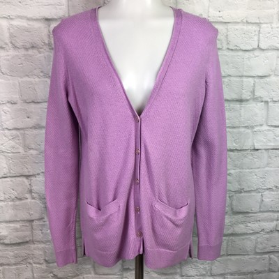 lilac button front cardigan