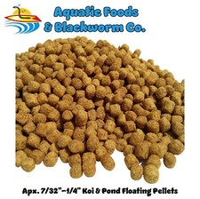 5-lbs 7/32"-1/4" Floating Koi  Pond Pellets, Freeze Dried Krill, Silk Worm, AF