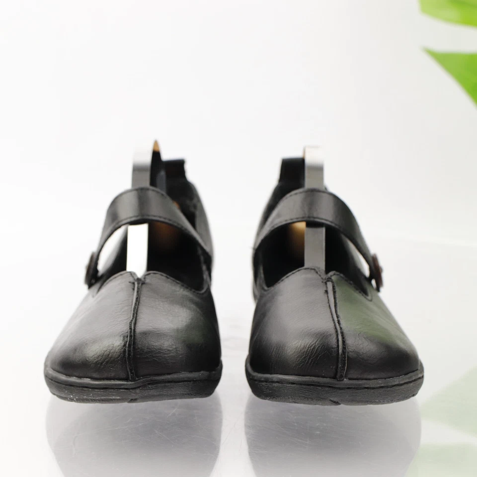 Born Womens Josephina Mary Jane Shoe Size 6 Black Flat Vegan Slip On Comfy - Image 2 of 4