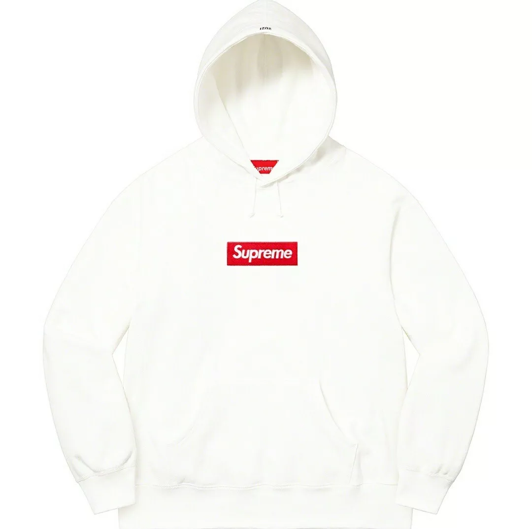 Supreme Box Logo Hooded Sweatshirt White Size Medium FW21 Brand New  Deadstock