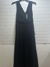 NWT! Lulus Thoughts of Hue Black Surplice Maxi Dress Size MEDIUM $98