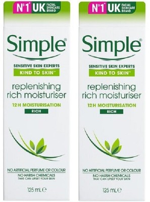 2 x Simple 12hr Replenishing Rich Moisturiser - Rich (2 x 125ml)