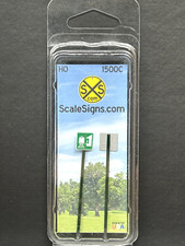 HO-1500-000-C / 1:87 Scale Model Street  Railroad Signs "Railroad Station"