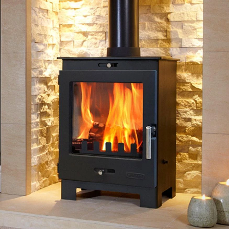 Portway Arundel 4.9kw Woodburner Multi Fuel Stove u0026Complete 9m Liner  Install Kit | eBay