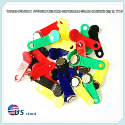 100pcs DS1990A F5 Serial Num read-only iButton I-Button electronic key IB TAG/U