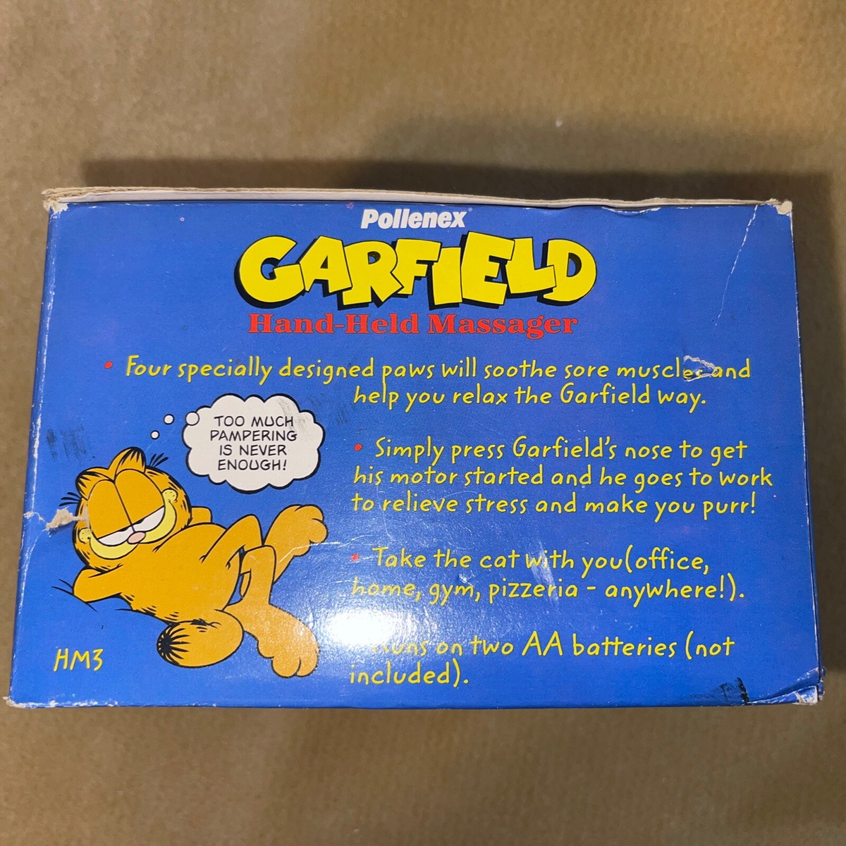 Vintage Garfield Hand Held Massager by Pollenex W/ Instructions
