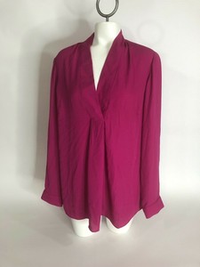 Hot Pink V-Neck Blouse - Just $7