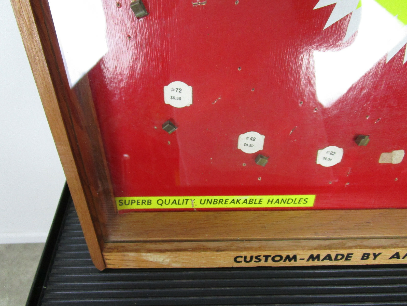 Vintage Hardware store Camillus Knife counter top display case Sign