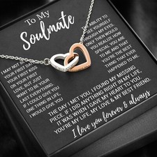 To My Soulmate Necklace, Birthday Gifts For Her, Christmas Gift For Soulmate
