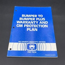 Bumper to Bumper Warranty & GM Protection Plan Chevrolet Productivity Network