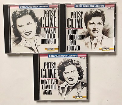 Great American Legends - Patsy Cline Volumes 1-3 CD's Walkin After Midnight