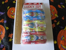 Vintage Toy Tin  Racing Cars STP Mobil Champion Ads Sealed Package 50s Japan