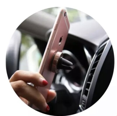 Universal Car Mount  Air Vent Magnetic Phone Mount  Aluminum Alloy. (Black)