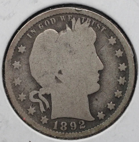 1892 BARBER QUARTER 25C (P0096)