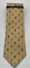 Tommy Hilfiger 100 Imported Silk Tie 58   -3.5  Wide USA Yellow More NWT