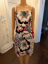 DOLCE AND GABBANA  PRINT 100% COTTON KNEE LENGTH DRESS SIZE SIZE 42ITL/US 6/8
