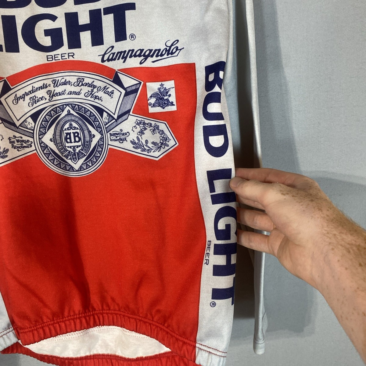 Vintage GIORDANA Fits Men's Small Bike Cycling Jersey Bud Light Eddy Mercyx