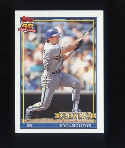 1991 OPC O PEE CHEE #95 PAUL MOLITOR HOF MILWAUKEE BREWERS
