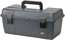 Tool Box W/ Lift Out Tray 20 Inch Storage Organizer Latches Parts Tools Gray 