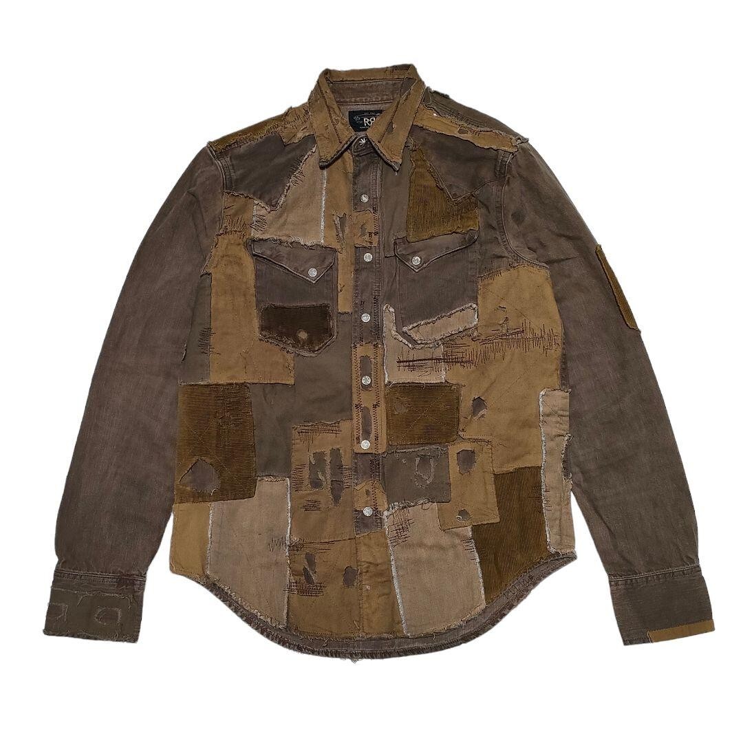 RRL Double RL Ralph Lauren patchwork shirt western size XS RRL Double RL Ralph Lauren patchwork shirt western size XS