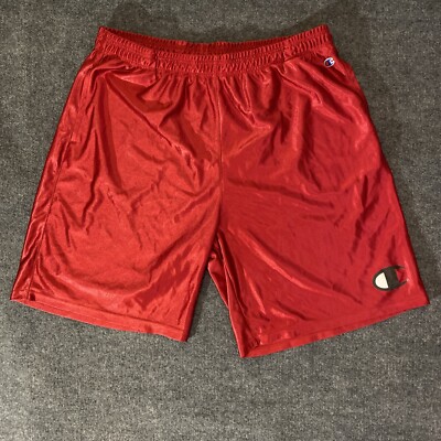 Champion Basketball Shorts Mens 3XL XXXL Red Mesh Pockets