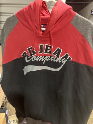 Bugle Boy Hoodie Men's XL Blue Red BB Jeans Co Y2K
