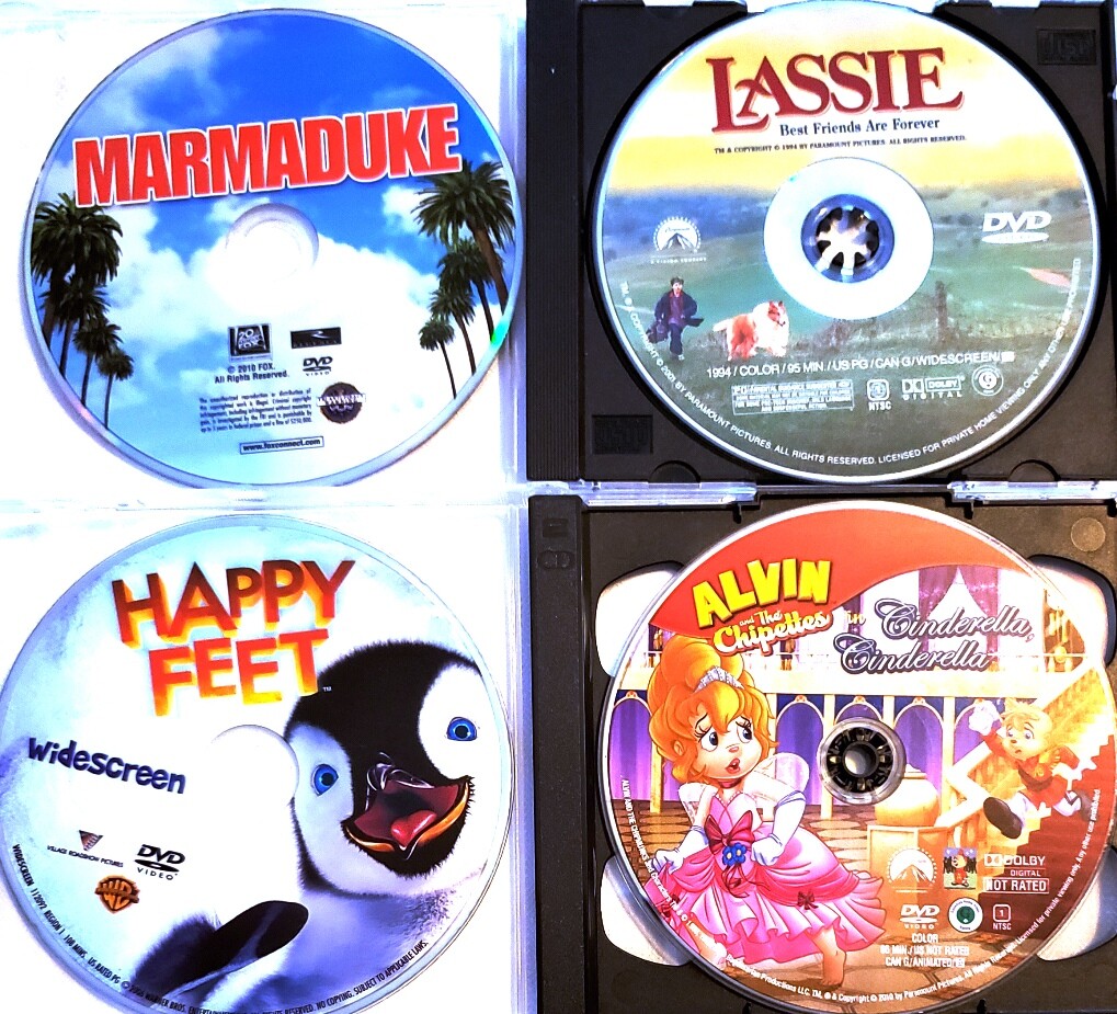 Marmaduke / Happy Feet / Lassie / Alvin Chipmunks: Cinderella DVD
