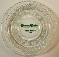 Vintage Glass Hotel / Motel  / Inn Ashtray Green Oaks Motor Inn TX