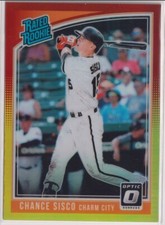 2018 Donruss Optic Variations Red and Yellow #51 Chance Sisco RR RC