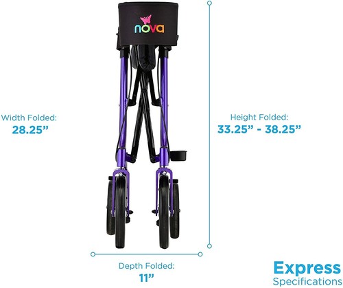Nova Express Rolling Mobility Walker Rollator - 4 COLOR CHOICE NEW - Picture 16 of 25
