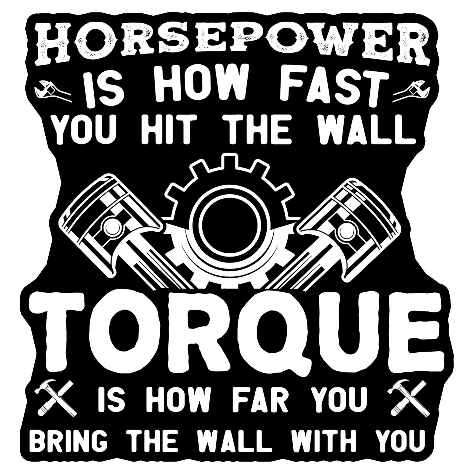 2 x Stickers - Horsepower Torque Mechanic Car V1 Car Bumper Laptop ...