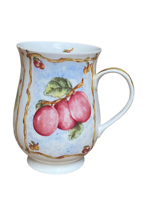 Fine Bone China Pflaume Pfirsich Kaffee Tee Becher Obst Tasse