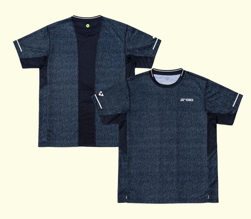 T-shirt tennis uomo YONEX 24F/W maglietta allenamento sportivo denim nuova con etichette 245TS017M - Foto 1 di 10