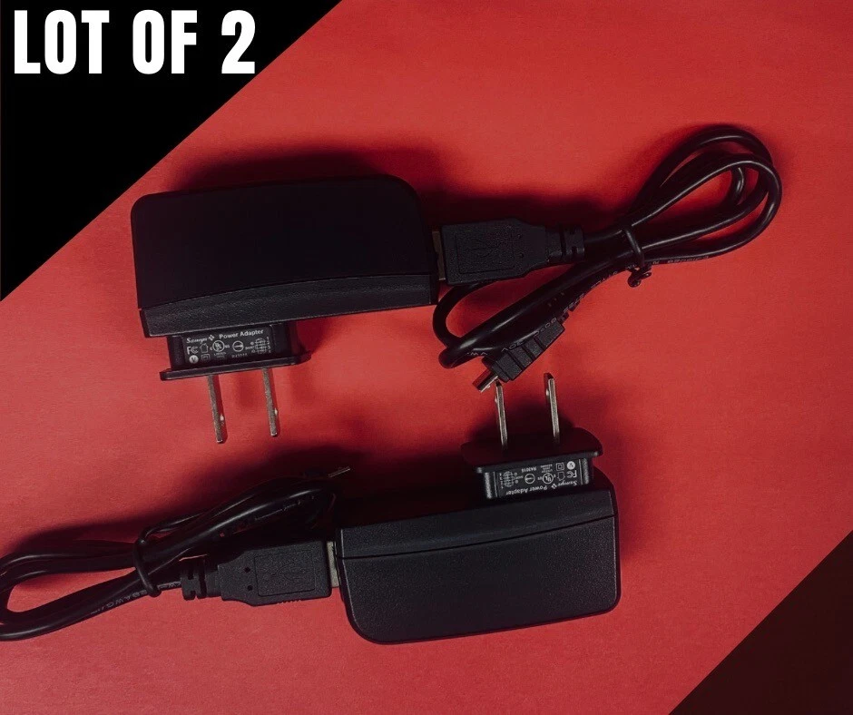 Lot of 2 New Samya Micro-USB Wall Chargers – 5V 850mA Power Adapters | Black - Image 2 of 3