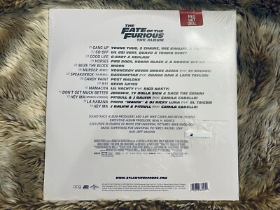 THE FATE OF THE FURIOUS – SOUNDTRACK LIMITED 2X 180G VINYL LP (NEW