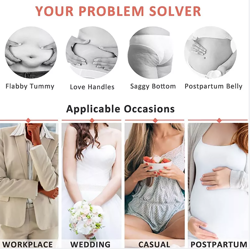 SHAPERX Fajas Colombianas buikcontrole shapewear postpartum full body shaper billenlifter bodysuit voor dames, Beige, M