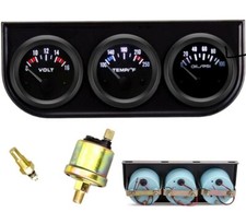 3 In 1 Car Meter Auto Gaugevoltmeter Water Gauge Oil Press Gauge