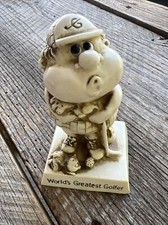 Vintage Russ Berrie & Co Figurine - World's Greatest Golfer - 1977 - Made in USA