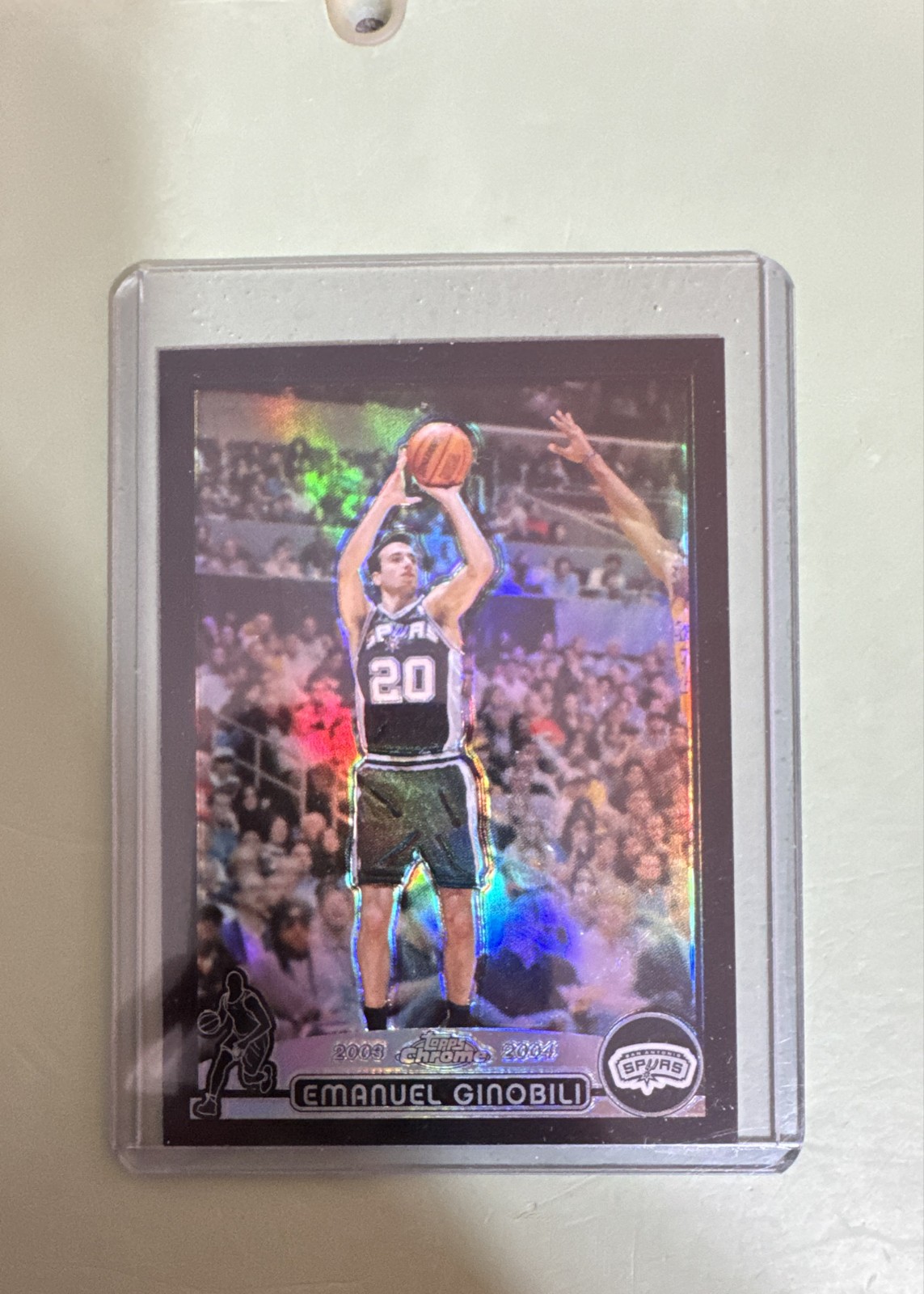 2003-04 Topps Chrome - Manu Ginobili #95 Black Refractor /500