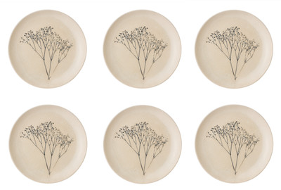 6er Set Frühstücksteller BEA D. 22cm grau aus Steingut Bloomingville