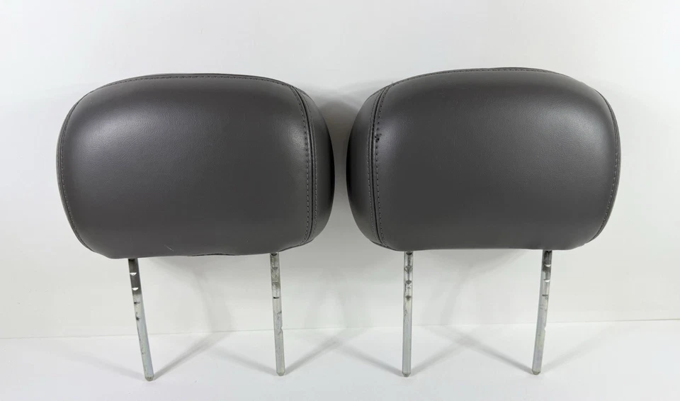 Par de reposacabezas de cuero para asientos delanteros GMC Envoy 2002-2005 gris oscuro OEM Foto 4 de 4