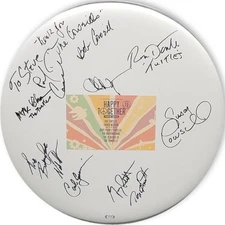Happy Together Signed Autograph 22" Drumhead The Turtles Chuck Negron + More PSA