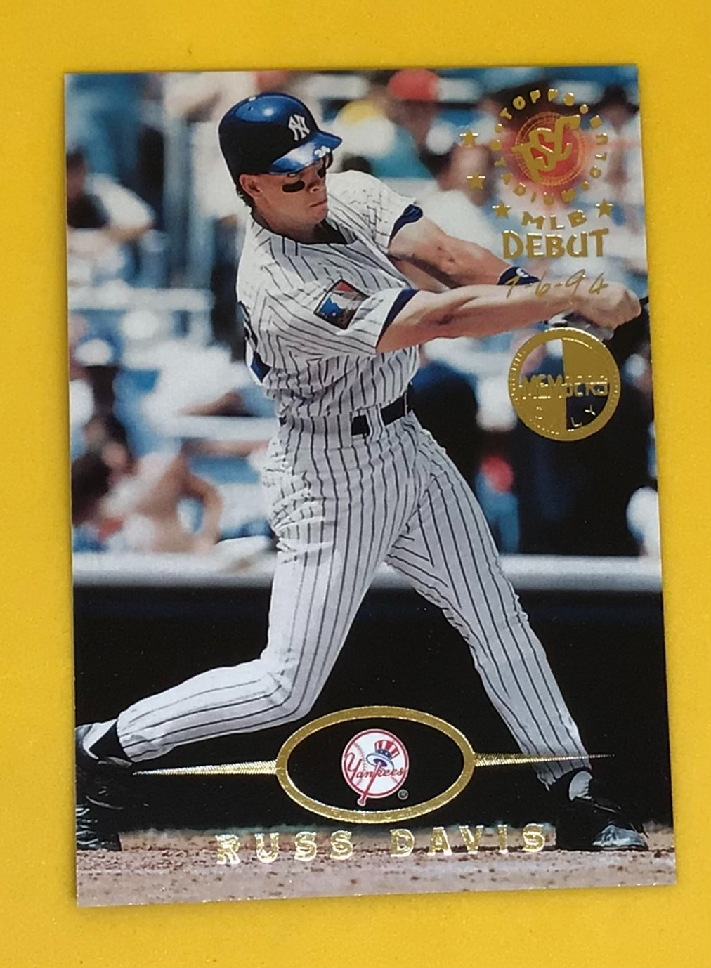 1995 Topps Stadium Club Members Only MLB Debut Russ Davis #359 New York Yankees