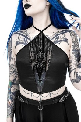 Restyle Neckholder Top Afterlife gothic kathedrale cathedral rosetta wicca witch