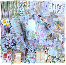 400PCS Vintage Journaling Supplies Pack, Scrapbook Supplies Scrapbook Paper K...