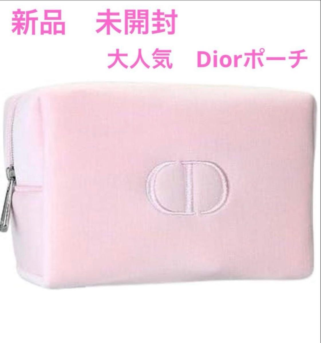 Dior small cosmetic pouch in light pink with logo for cute essentials