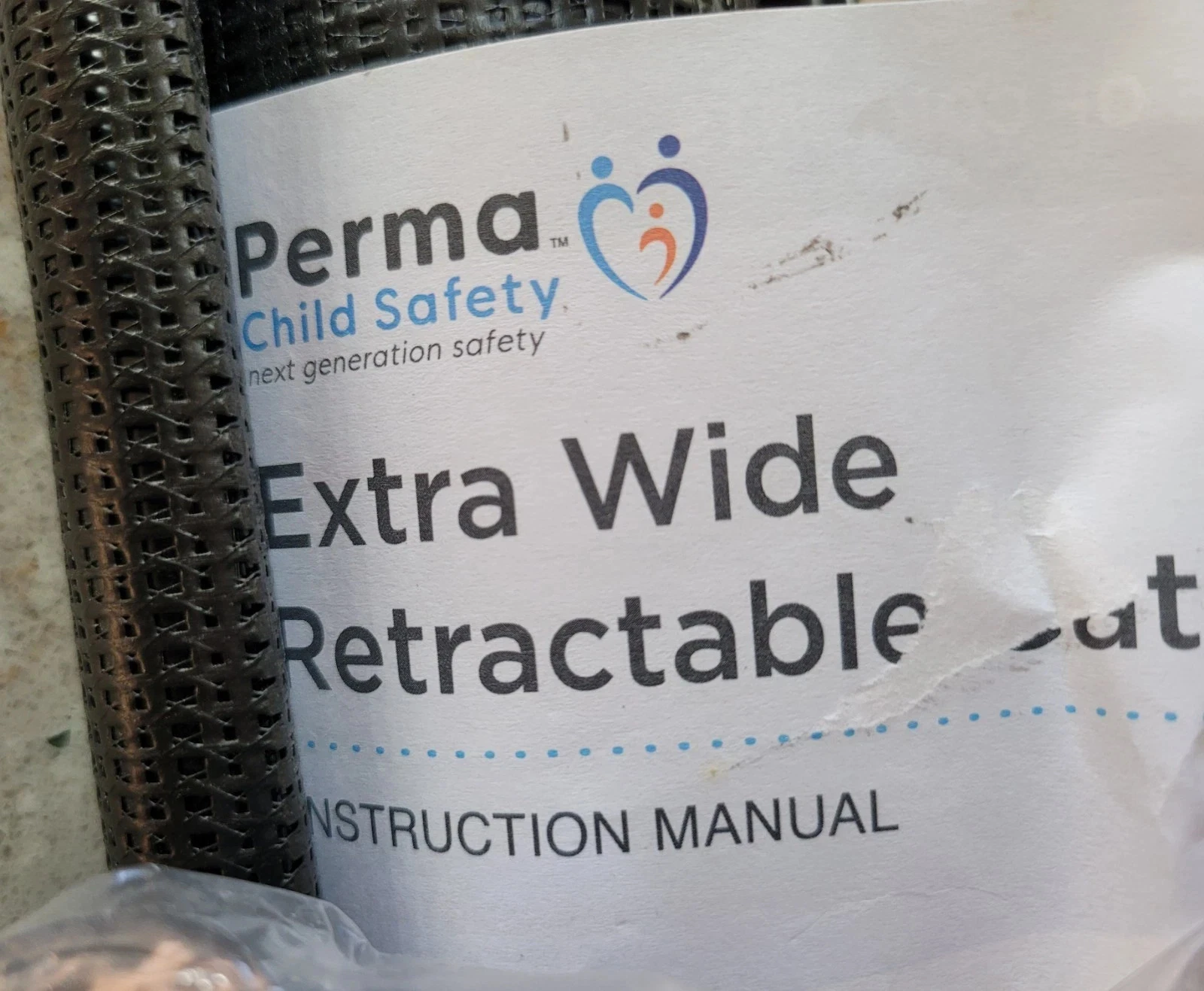 Perma Indoor/Outdoor Retractable Baby Gate 33" Tall, Extends to 55" Wide, Gray