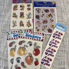 Rare VTG Stickers Hallmark Floral Flowers 32 Stickers SEALED W/ other stickers